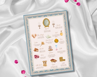 Customizable Sofreh Aghd Canva Template: Persian Wedding Program (Digital Download)