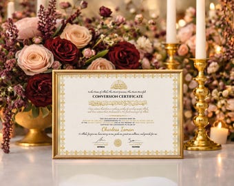 Personalized Shahada Certificate: Muslim Revert Gift (Digital Download)