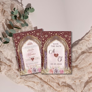 Invitación de boda musulmana / Plantilla de invitación musulmana / Tarjeta de invitación musulmana