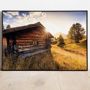 Wandbild Seiser Alm Südtirol | Wandbilder Wohnzimmer Deko | Natur Bilder | Premium Poster | verschiedene Größen | Ohne Rahmen