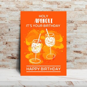 Holy Aperoli Geburtstagskarte | Aperol Happy Birthday | Postkarte DIN A6 | Grußkarte | Aperolkarte Geburtstagsgeschenk | Karte lustig Bestie