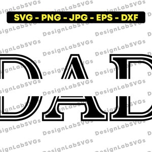 Monograma de papá para la universidad - Descarga digital instantánea - SVG, PNG, DXF, eps, jpg - Adecuado para máquina de corte (Cricut, Silhouette, etc.)