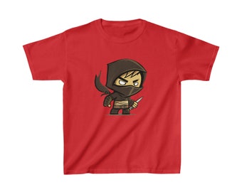 Ninja Kinder Schweres Baumwoll T-Shirt