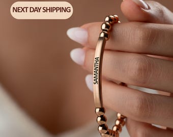Custom Name Bracelet, Bridesmaid Proposal Bracelet, Personalized message bracelet, Bracelet for women, Christmas Gift for her