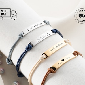 Custom engraved matching friendship bracelet , Christmas Gift, Personalized Gift for Him, Message Name Coordinate Bracelet, Christmas Gift