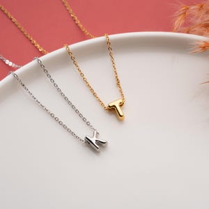 Personalized Tiny Balloon Initial Name Necklace, Mini Name Necklace, Minimalist Necklace, Personalized Gift, Gift for her, Christmas Gift image 8