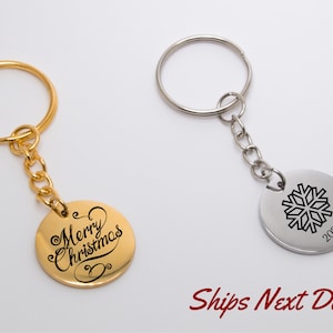 Engraved Keychain , Stainless Keychain, Custom Engraved Key Chain, Personalized Gifts for Him , Couples Gift Christmas,  Best Friend Gifts
