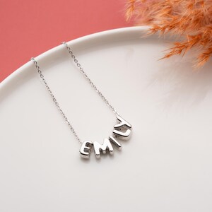 Personalized Tiny Balloon Initial Name Necklace, Mini Name Necklace, Minimalist Necklace, Personalized Gift, Gift for her, Christmas Gift image 7