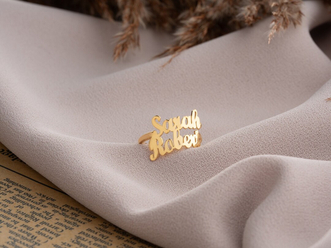 Personalized Birthstone Name Memorial Ring