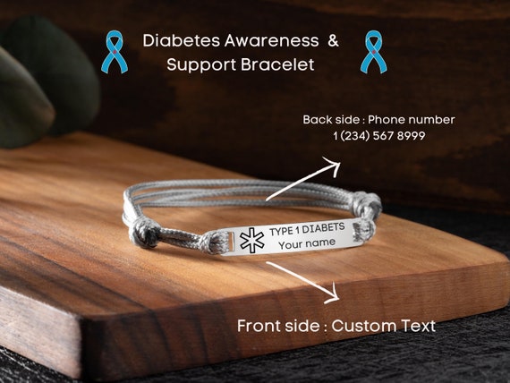 Personalized Medical Alert Bracelet, ID Medical Bracelets, diabetic bracelet, Diabetes awareness bracelet, autism bracelet, allergy bracelet
