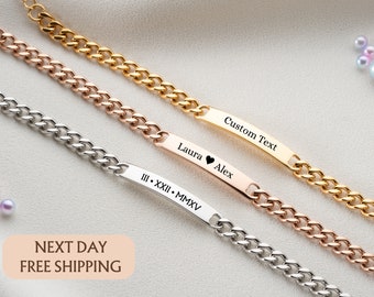 Custom Couple Bracelet, Coordinate Men Bracelet, Valentines Day gift for couples, Unisex Bracelet, Personalized Motto Bracelet, Couples Gift