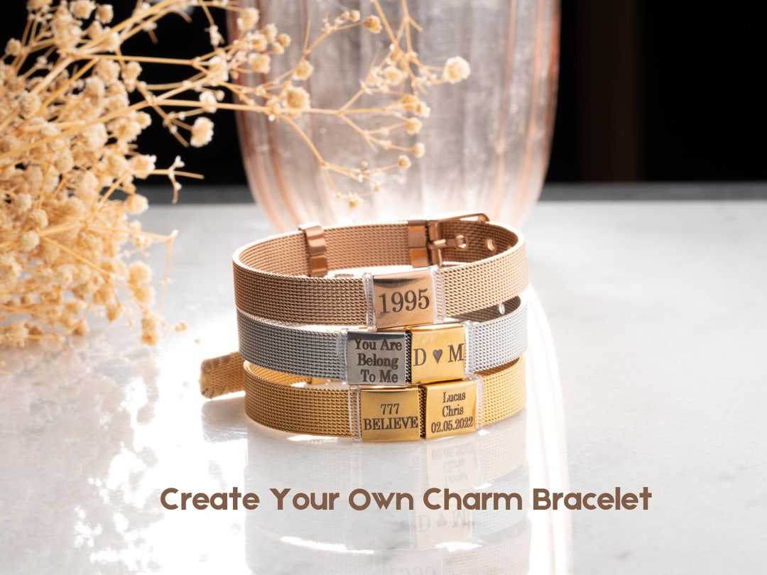 Memorial Charm Bracelet With Engraved Penny From Heaven Charm and Angel