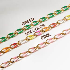 Multi color Chain Bracelet, Chain Link Bracelet, Delicate layering bracelet, Custom size Daily use bracelet, Friendship day gift
