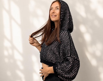 Alpine Stitch Hoodie Crochet Pattern | Easy Oversized Sweater (PDF Pattern + Video)