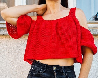 Muse Crochet Top Pattern: DIY Off-Shoulder Design (PDF  + Video Tutorial)