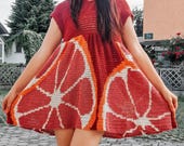 Citrus Dress Crochet Pattern: Bold Color Block Intarsia (PDF Download + Video Tutorial, XS–2XL)