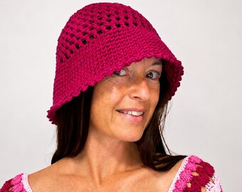 Crochet Summer Bucket Hat Pattern PDF | Made to Measure Hat | Beginner Friendly Crochet Pattern | Any Yarn Crochet Hat
