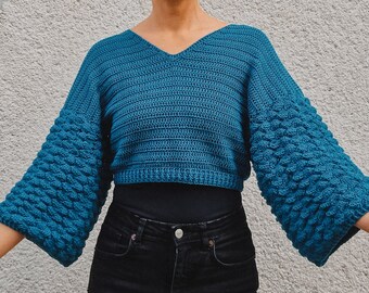 Vivid Bubble Sweater Crochet Pattern | PDF Download | Sizes XS-2XL | DIY Fashion | Handmade Garment