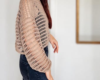 Getaway Sweater Pattern | Easy Crochet Crop Top (PDF Pattern+Video)