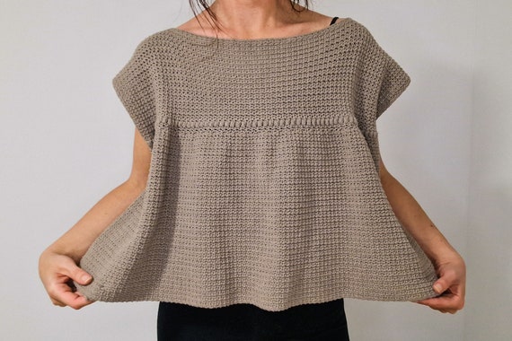 Crochet Summer Top Pattern | Oversized Mesh Stitch (PDF+Tutorial)