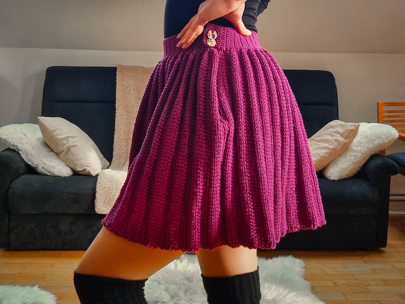 Treble Twirl Crochet Skirt Pattern PDF Download YouTube Video Tutorial Sizes XS-2XL DIY Fashion Easy-to-Follow Instructions image 5