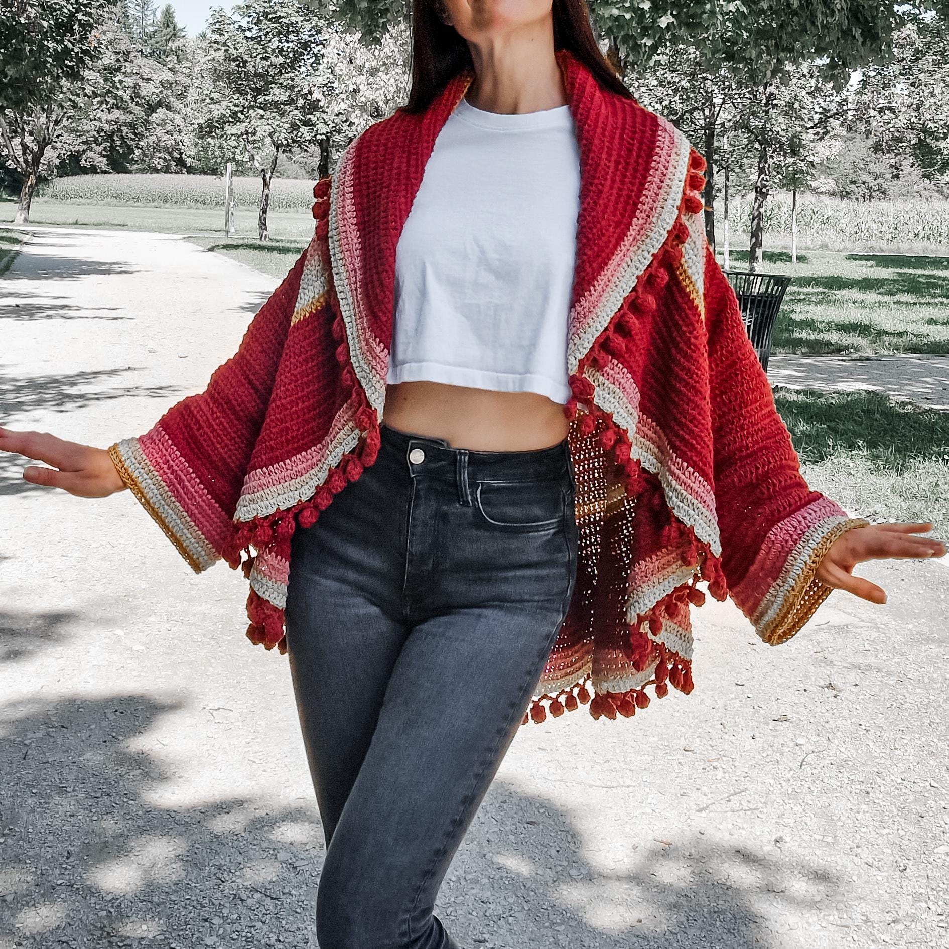 40 Beautiful Circle Crochet Patterns To Make For Your Home 29 Mandala Cardigan Crochet Pattern: Easy Circle Sweater (