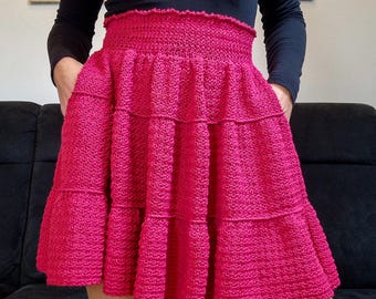 Whirlwind Skirt Crochet Pattern | PDF Download | YouTube Video Tutorial | Sizes XS-2XL | DIY Fashion | Easy-to-Follow Instructions