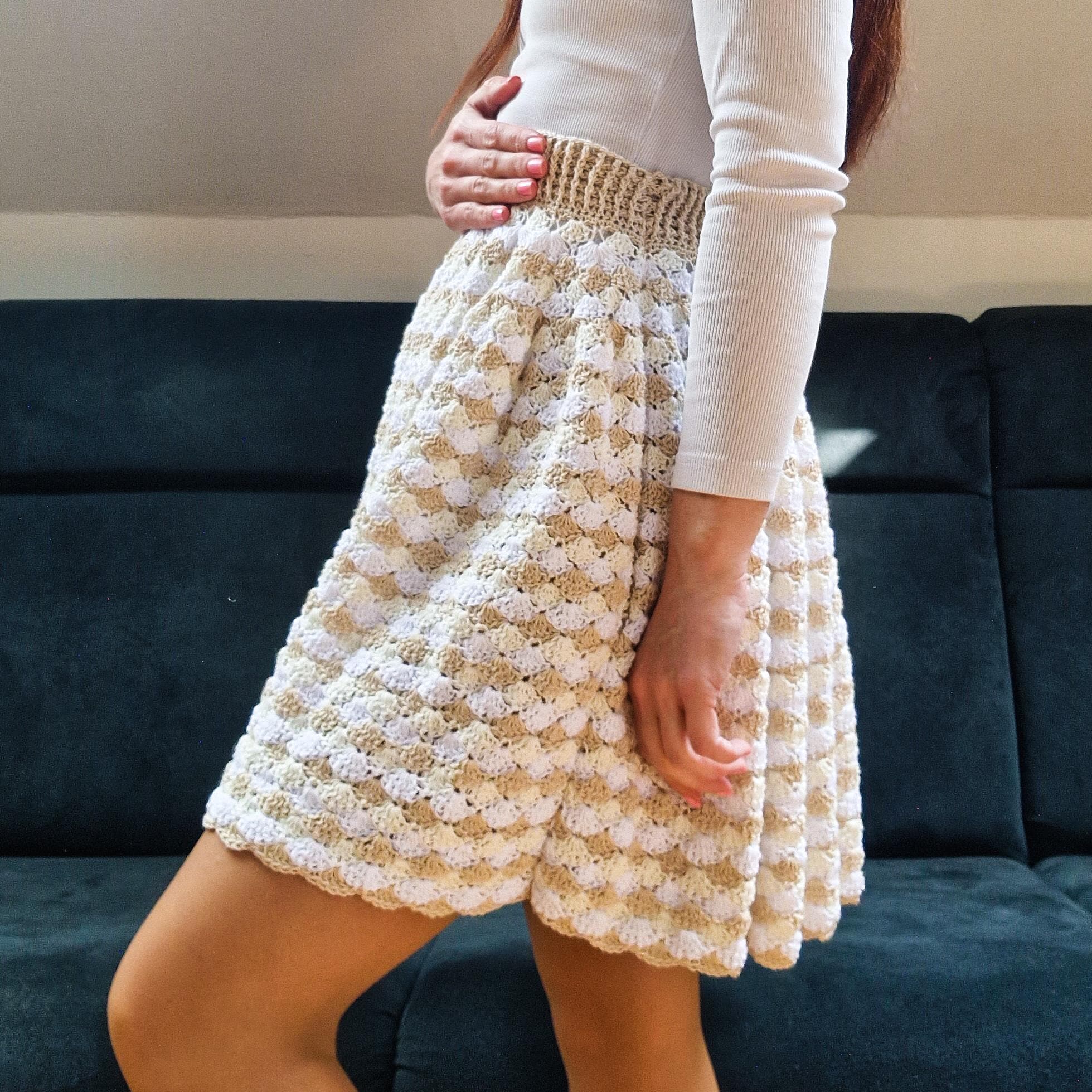 Shell Stitch Skirt Crochet Pattern: Flared Design (PDF Download +