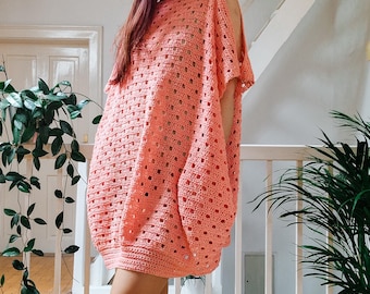 Mira Dress Crochet Pattern: Oversized Tunic with Pockets (PDF Download  + Video Tutorial)