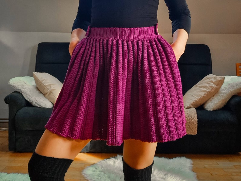 Treble Twirl Crochet Skirt Pattern PDF Download YouTube Video Tutorial Sizes XS-2XL DIY Fashion Easy-to-Follow Instructions image 1