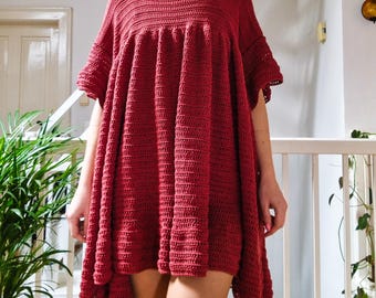 Haakpatroon Luna Swing-jurk: moderne tuniek, XS-2XL (pdf-download + videotutorial)