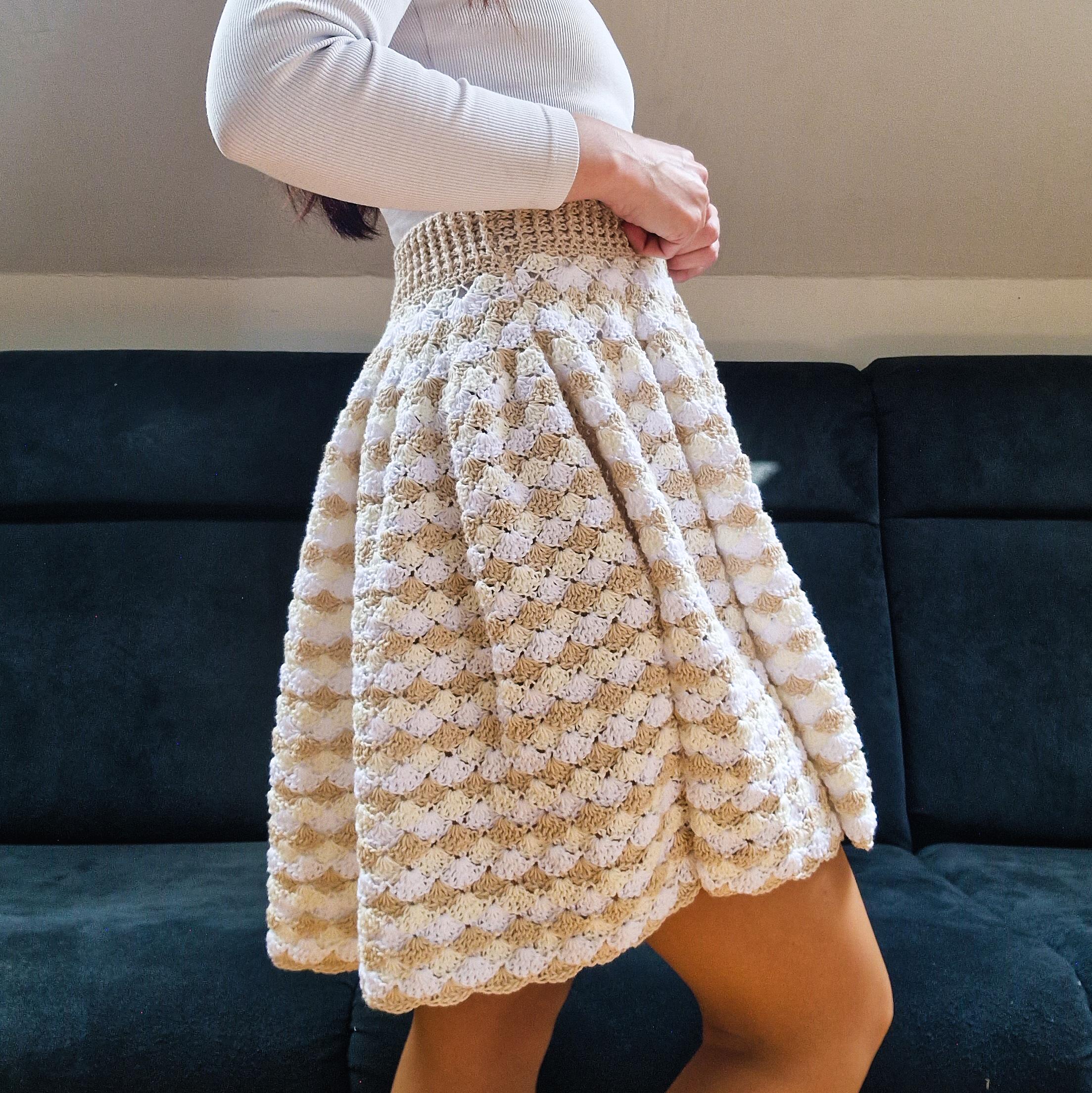 Shell Stitch Skirt Crochet Pattern: Flared Design (PDF Download +