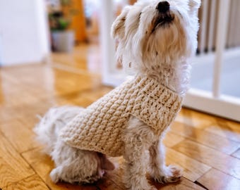 Alpine Stitch Crochet Dog Sweater Pattern: PDF Pattern+Tutorial