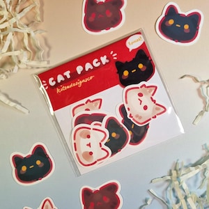 CAT PACK | Cute Cat, Kawaii Cats, Cat Stickers, Pet Stickers, Cat meme, Matte Vinyl, Sticker Pack