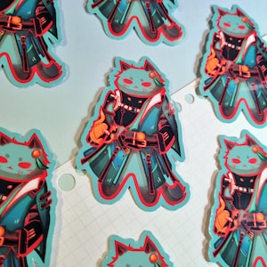 WUTHERING WAVES | Vinyl Stickers 3in, Wuwa Cat, Wuwa Characters as Cats, Wuthering Merch, Cat Merch, Decal Stickers, Jiyan