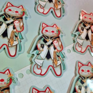 WUTHERING WAVES | Vinyl Stickers 3in, Wuwa Cat, Wuwa Characters as Cats, Wuthering Merch, Cat Merch, Decal Stickers, Jinshi