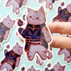 Reyna Valorant Inspired Cat  Die-cut Sticker | Cat Vinyl Sticker - Cat Decal - Animal Sticker - Kawaii Stickers - Journal Stickers