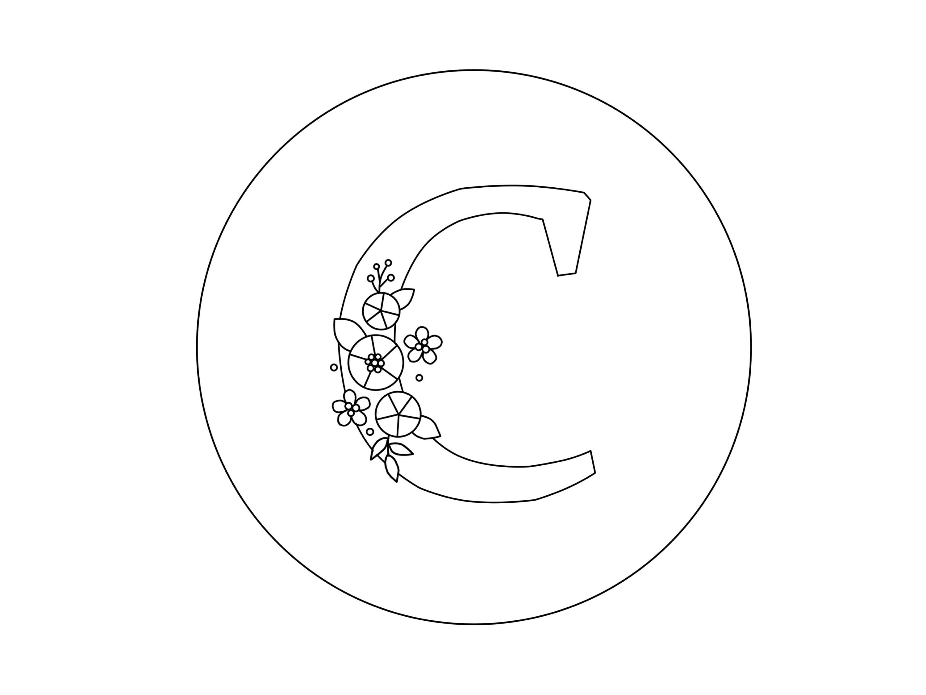 PDF Pattern for Embroidery - 26 Letters With Flowers - Etsy