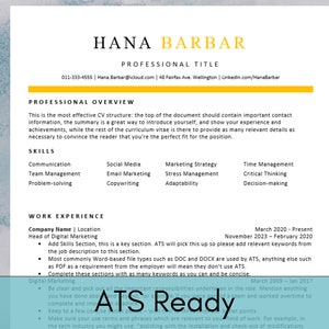Resume Template, Professional Modern Resume Template for Word, Modern Executive Resume Template, CV Template