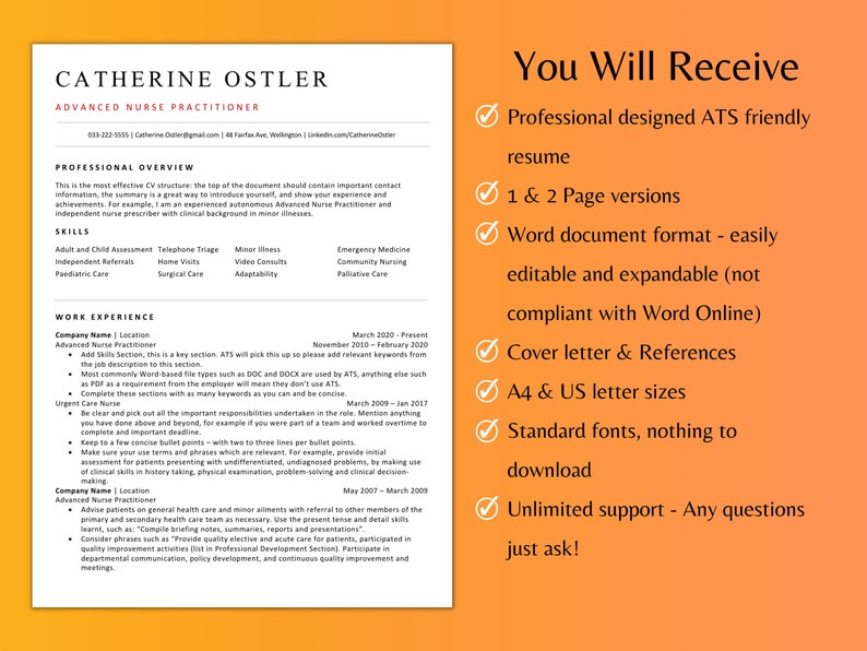 Resume Template Professional Modern - Il 794xN.4924622497 Qqsd
