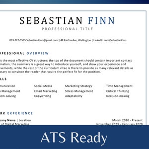Resume Template, Professional Modern Resume Template for Word, Modern Executive Resume Template, CV Template