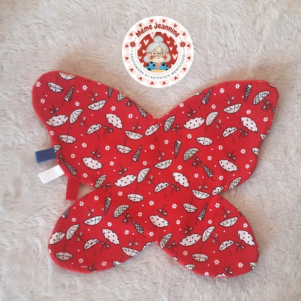 Doudou plat Papillon