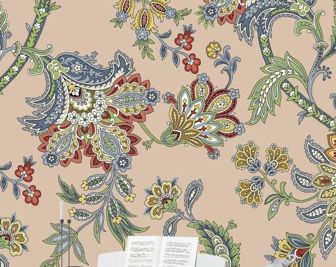 Vintage Paisley Floral Wallpaper – Peel and Stick Wall Décor for Classic and Cozy Interiors