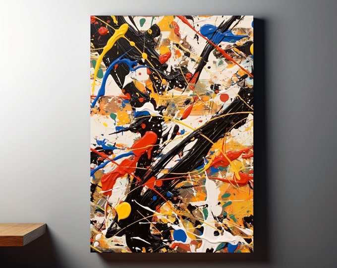 Jackson Pollock Style Art, WallArt Canvas Print, WallArt Canvas, Canvas WallArt, FineArt Prints, Abstract WallArt