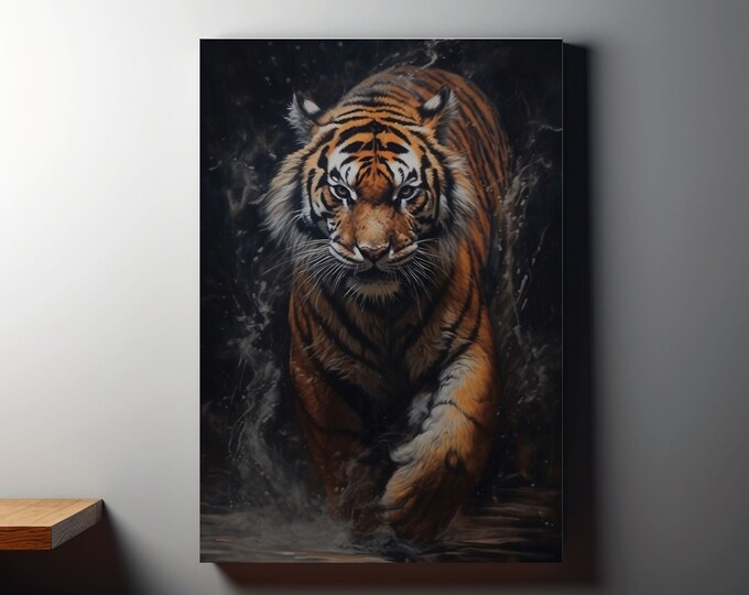 Nature Wild Animal Tiger Poster or Canvas Wall Art Print - Perfect for Home Decor, Wall Hanging
