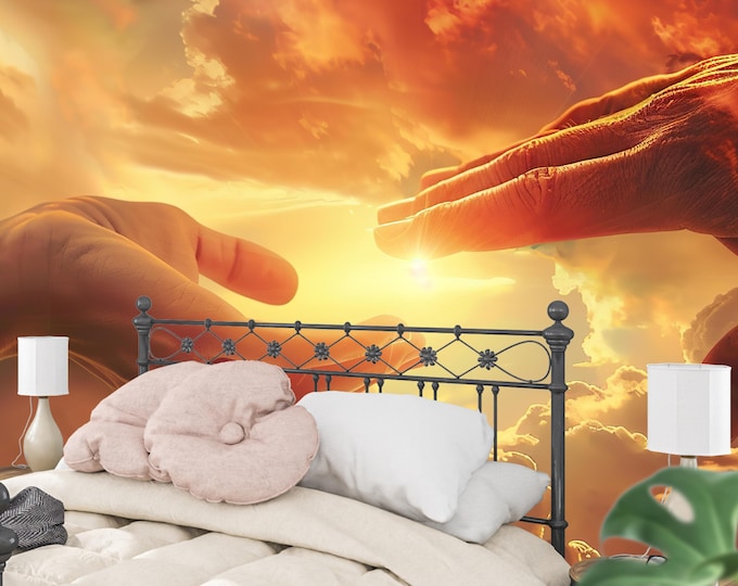 Hand of God Christian Wallpaper Mural: Peel and Stick Faith Decor