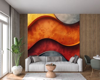 Geometrisch Peel and Stick Tegelbehang - Deco Waves - Moderne woningverbetering