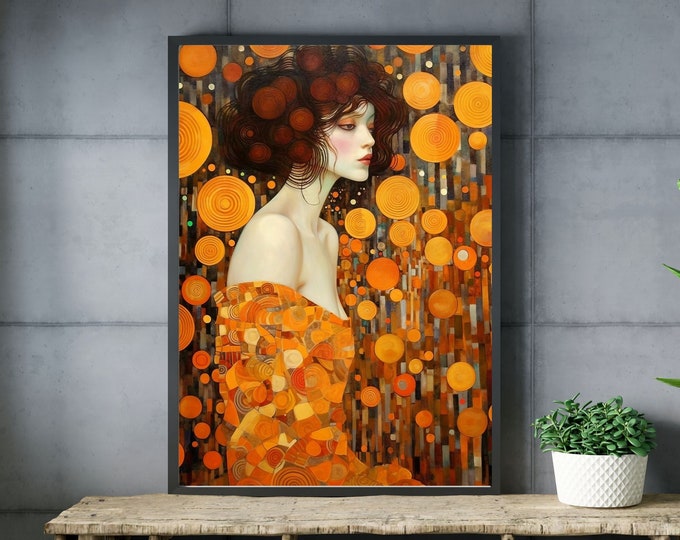 Gustav Klimt Art Nouveau Women Poster or Canvas Wall Art Print for Elegant Wall Decor