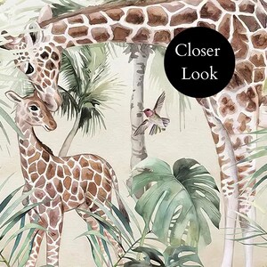 Jungle Wallpaper for child with Safari Wildlife animals Peel and Stick Wallpaper, Animals Wall Mural, Removable Wallpaper,Animated wallpaper image 9