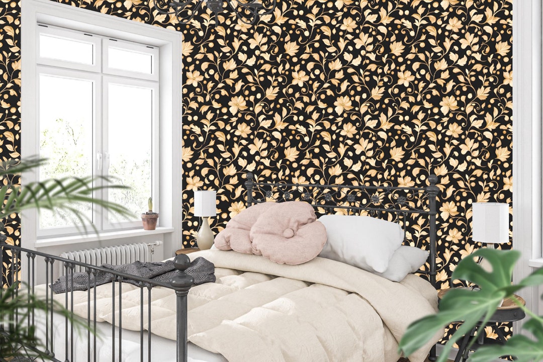 Elegant Botanical Floral Pattern Wallpaper Mural | Intricate Design for ...